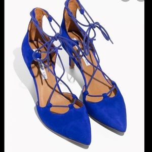 🆕 & Other Stories Suede Lacing Pumps Heels blue